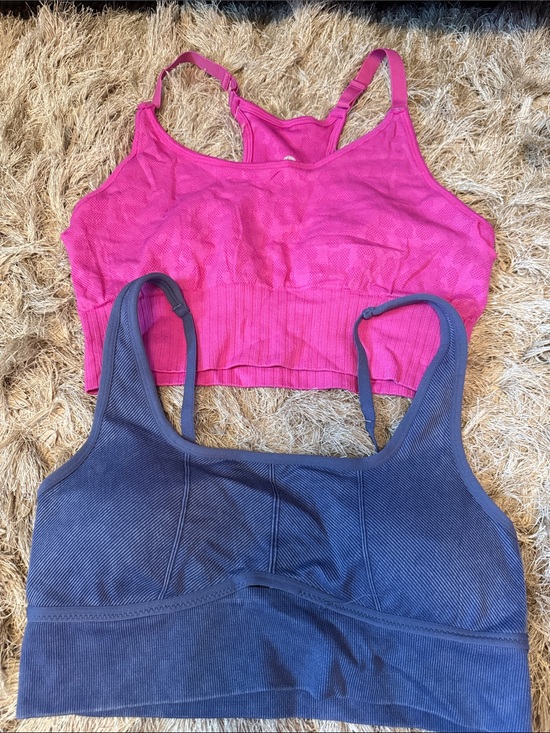 Other - Women’s Seamless Racerback Bralette - Pink and Navy